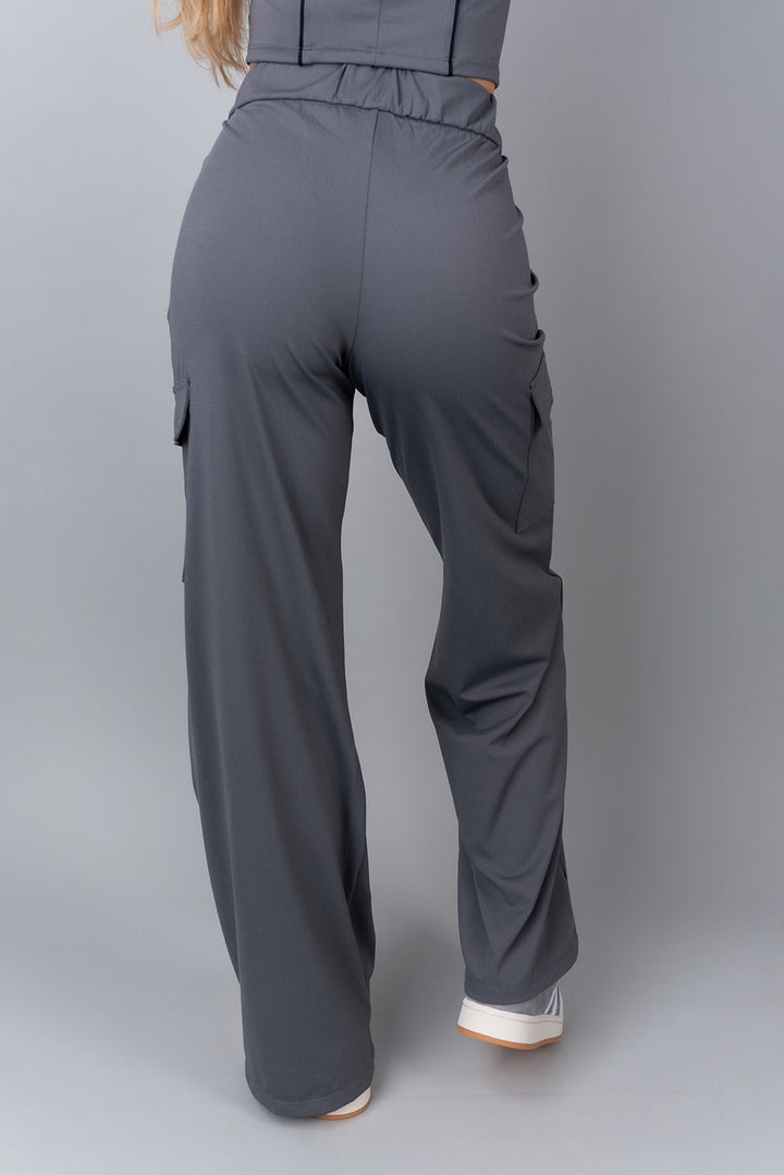 cargo office pants grey rear