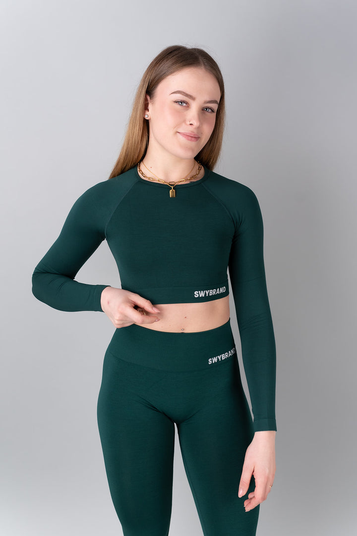 Elevate crop top maniche  lunghe 