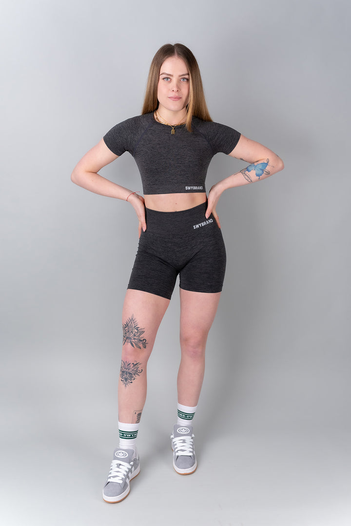 Elevate crop top maniche corte