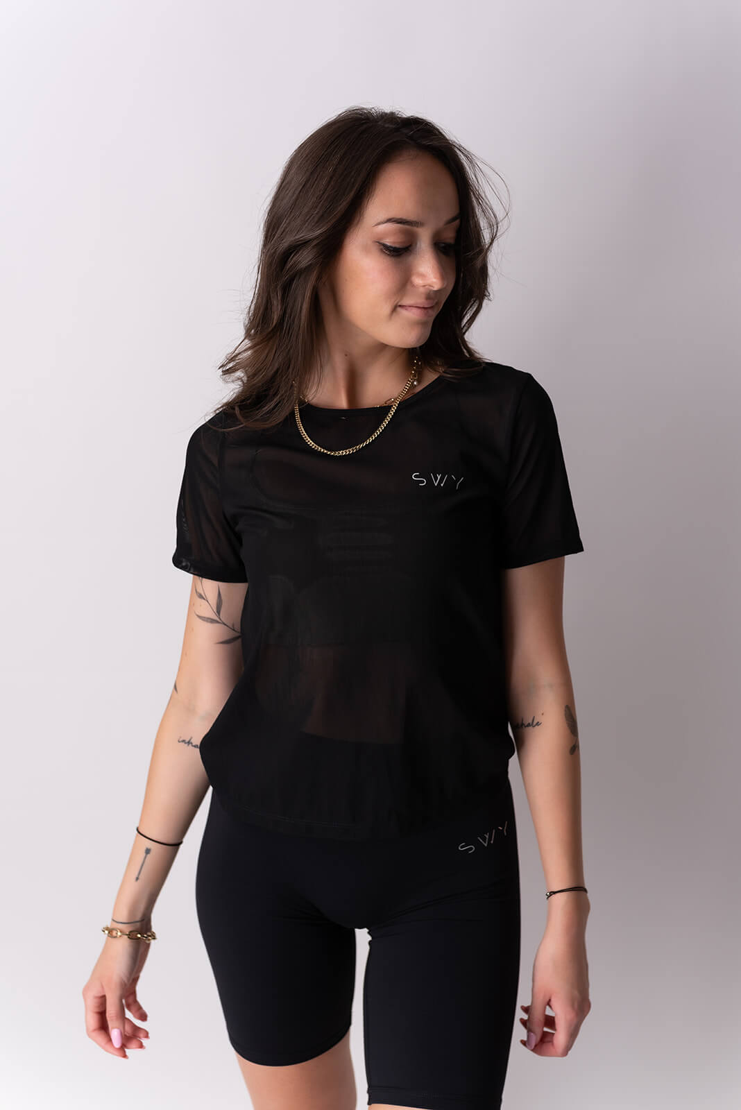 Mesh t hotsell shirt black womens